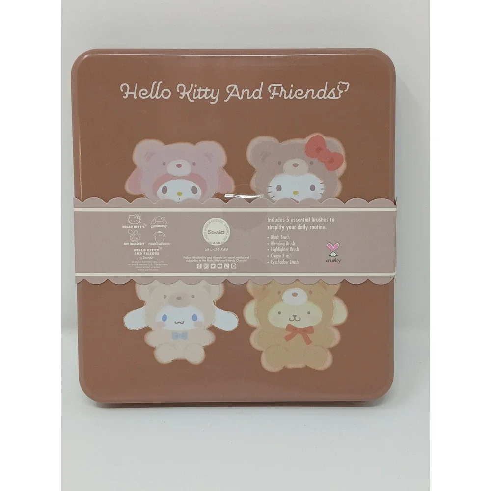 NIP Sanrio Hello Kitty and Friends 5 Makeup Brush Set -‎ Cute Kawaii New Brushes